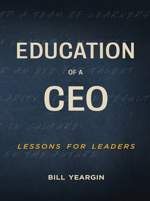 Education of a CEO - ebook